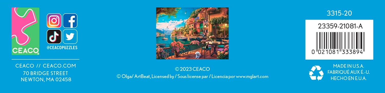 Ceaco - Sunset on Lake Como - 1000 Piece Jigsaw Puzzle