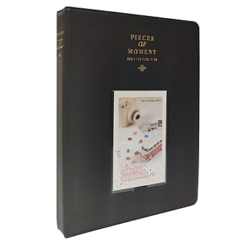 CAIUL Compatible 128 Pockets Mini Photo Album for Fujifilm Instax Mini 7s 8 8+ 9 25 26 50s 70 90 Film, Polaroid PIC-300 Z2300 Film (Black)