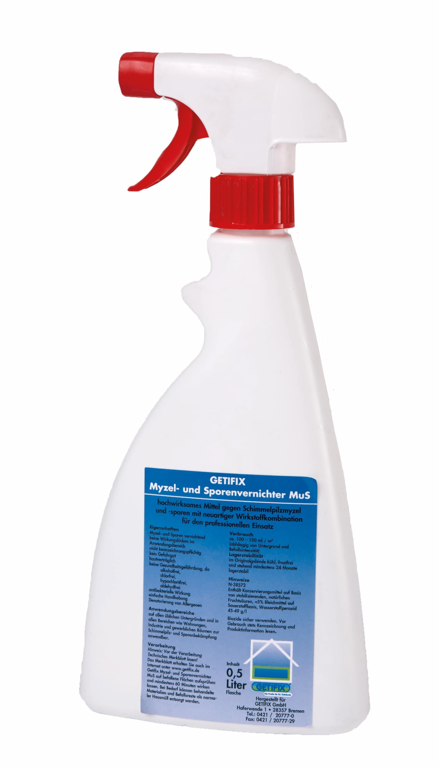 Caparol Anti-Schimmel Farbe Indeko W - weiß 2,5 Liter All in One Set inklusive Schimmelentferner, sdw-tools Rührholz und Nitrilhandschuhe