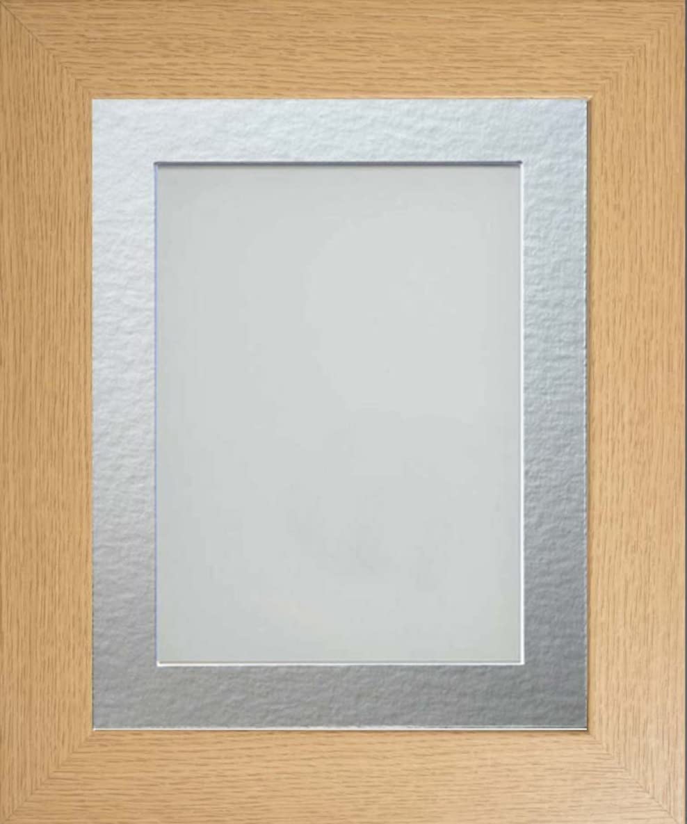 Frame Company Watson Beech Picture Photo Frame fitted with Perspex, 36x24 inch with Silver Mount for image size 30x20 inch