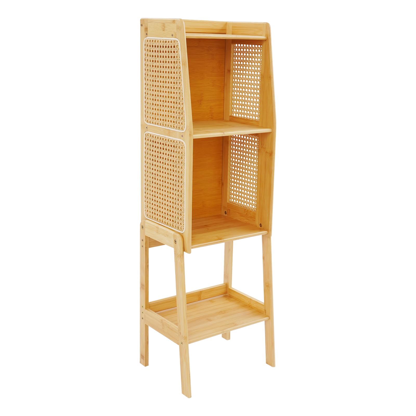 Étagère sur pied à 4 niveaux - Meuble de rangement pour salon