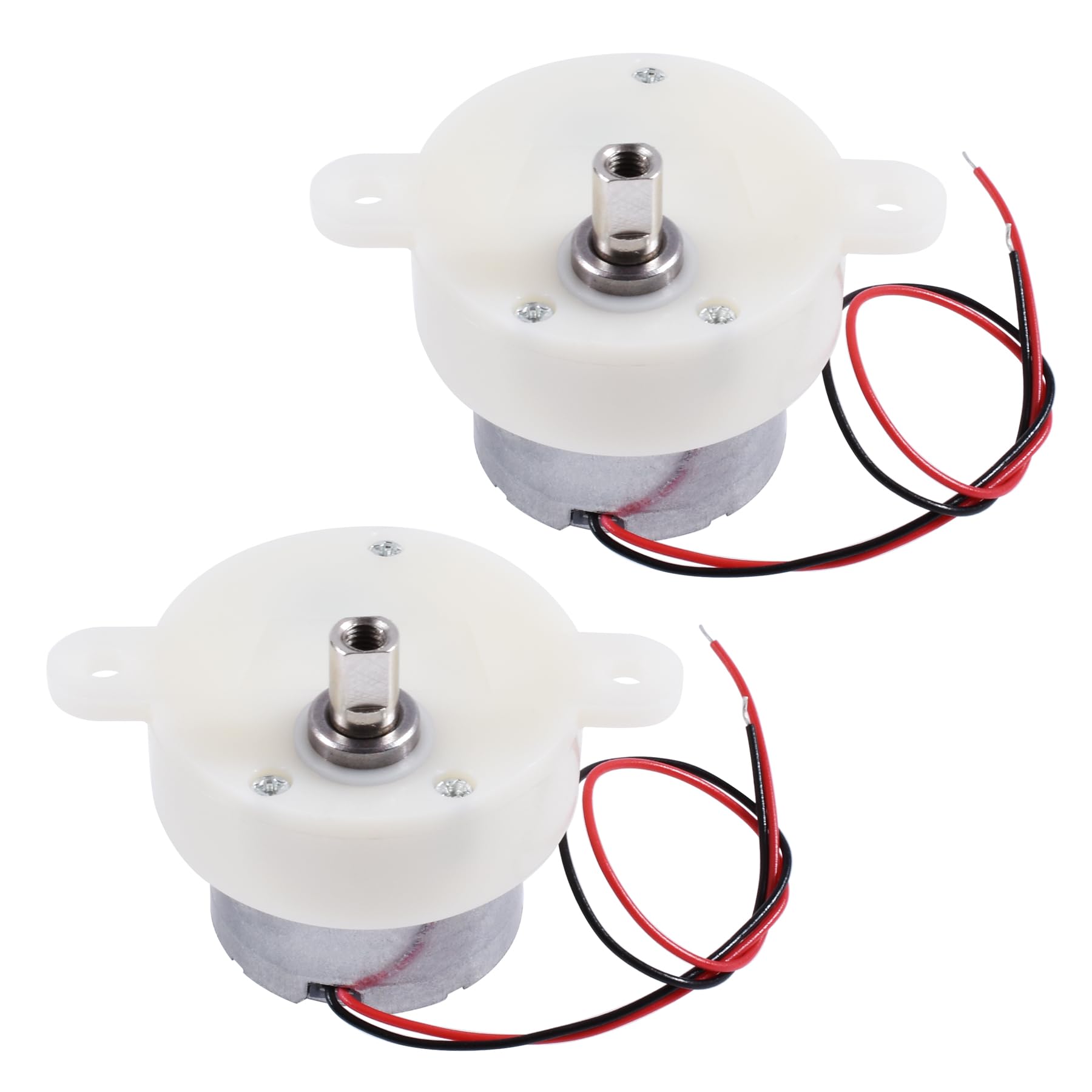 2 Pcs DC 6V 100RPM Gearboxes Gear Motor Slow Speed Gearboxes Gear High Torques Electric Motor Reduction Motors for Display Stands, handicrafts, Rotating Lighting fixtures BB