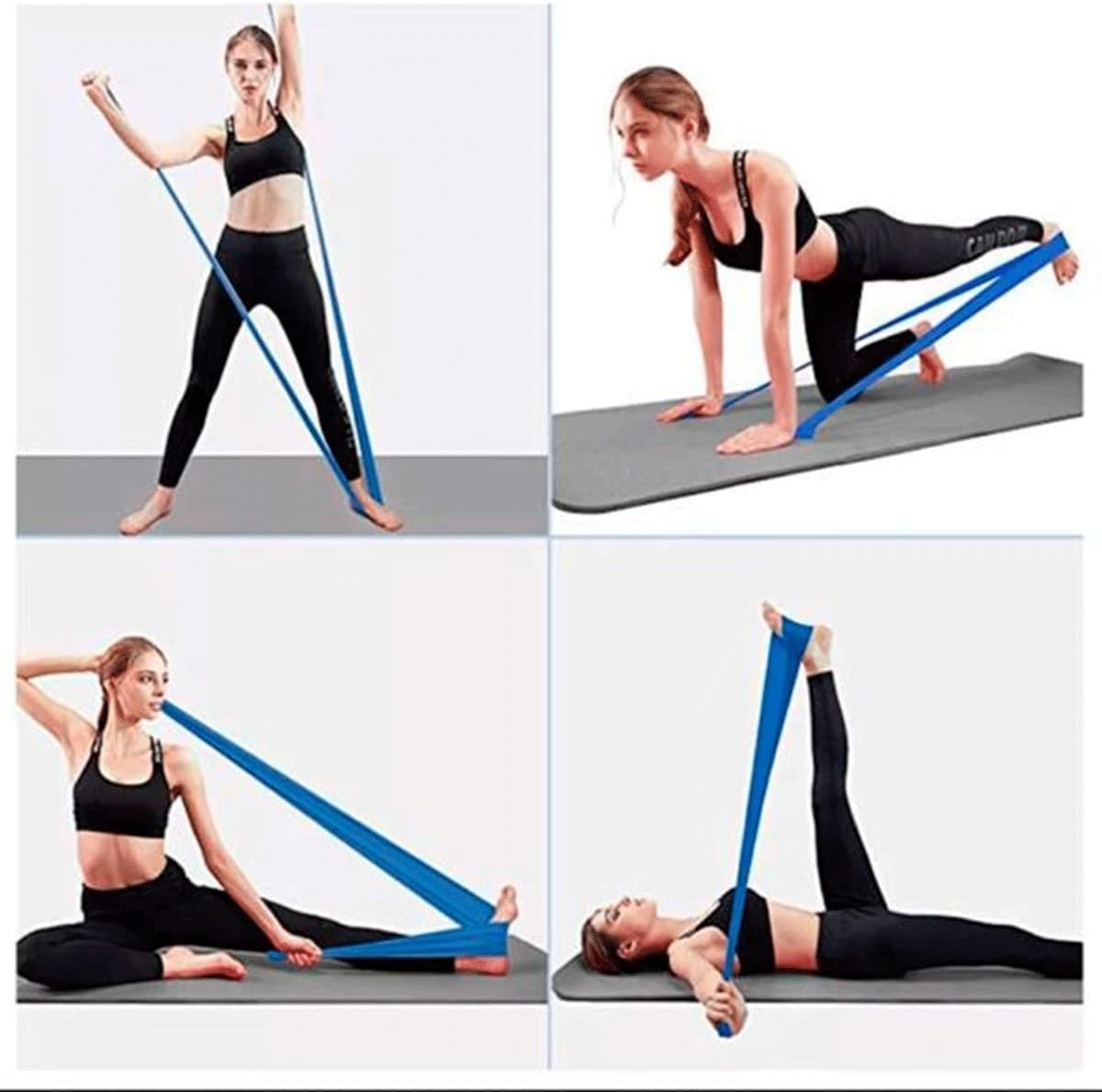 Kit com 3 Faixas Elásticas Band Multifuncional: Ideal para Exercícios, Fisioterapia, Yoga e Fortalecimento Muscular - Exercício em casa Kit com 3 Faixas Elásticas Band Multifuncional: Ideal para Exercícios, Fisioterapia, Yoga e Fortalecimento Muscular - Exercício em casa
