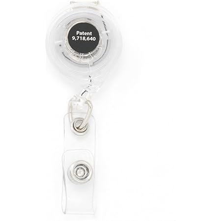 Buttonsmith® Deluxe Retractable Badge Reel with Alligator Clip and Extra-Long 36 inch Standard Duty Cord - Made in The USA, 1 Year Warranty