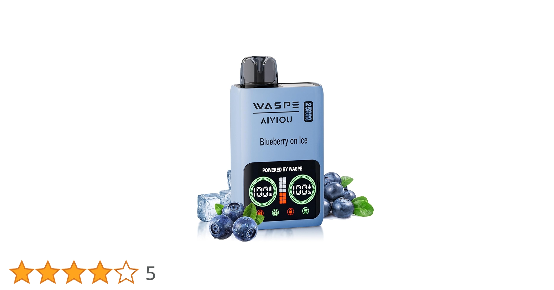 ２つ　WASPE ブルーベリー フレーバー デバイス　ノーニコチン Amazon | 【ダブルフレーバー】 使い捨て電子タバコ40000回吸引