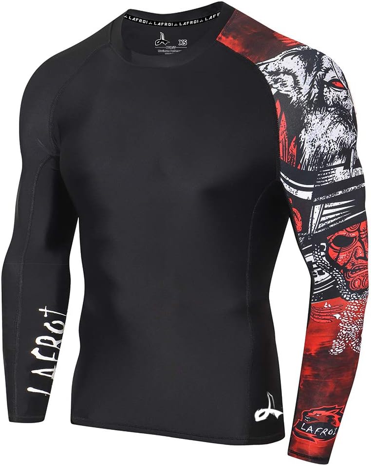 Men's Long Sleeve UPF 50+ Baselayer Skins Performance Fit Compression Rash Guard-CLYYB