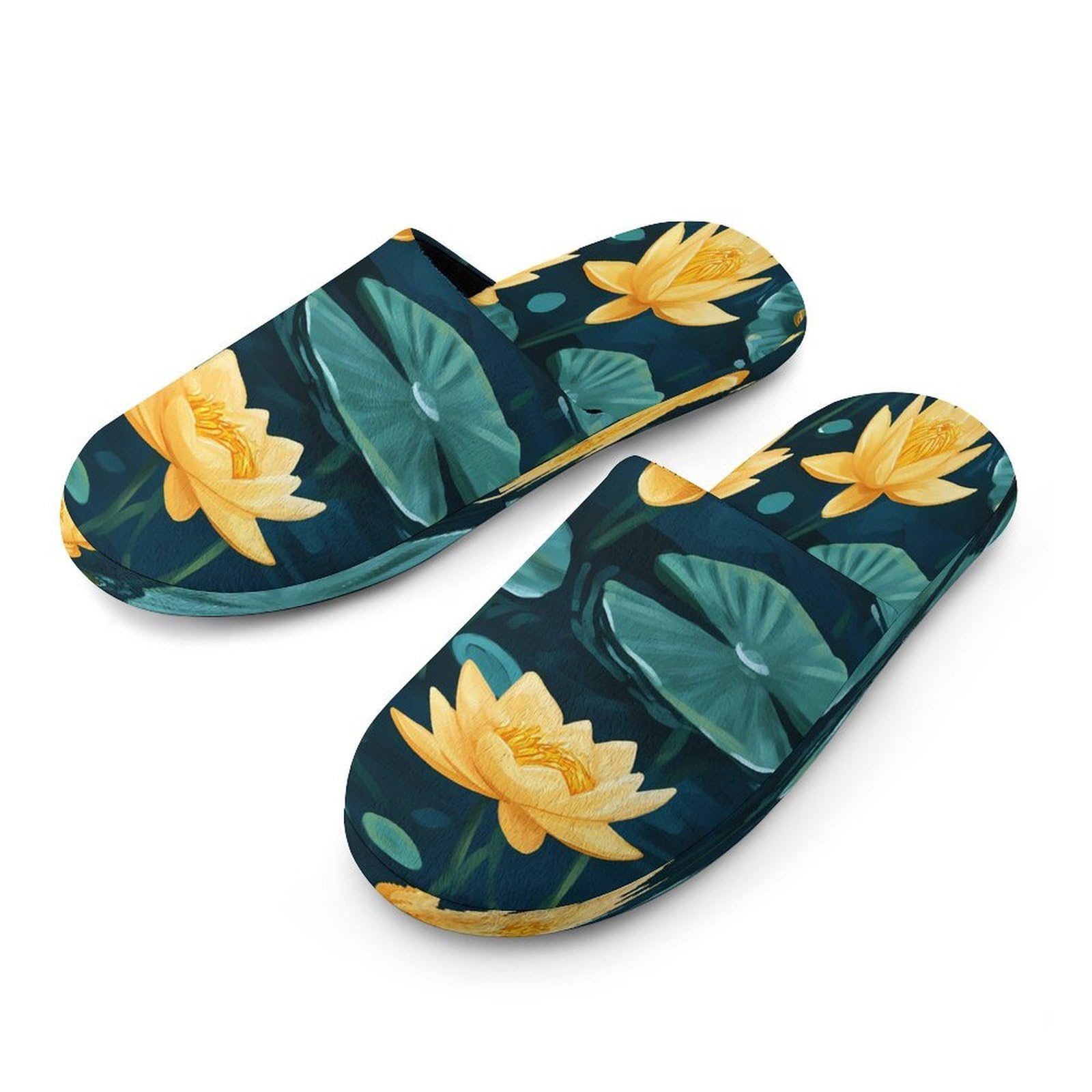 Pantofole da uomo estive con rane con fiori in memory foam scarpe da casa leggere pantofole lavabili