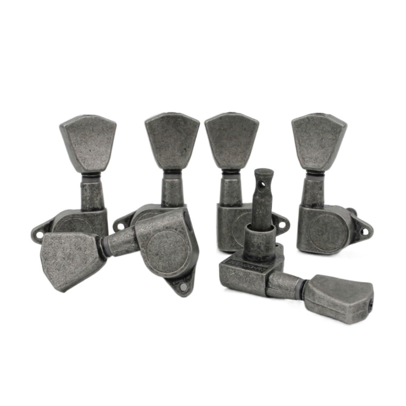 Tuners Guitare Mécaniques De Guitare 3L3R Trapezium Tuning Key Peg Tuners Remplacement pour Guitares Électriques Ou Acoustiques Gris Antique