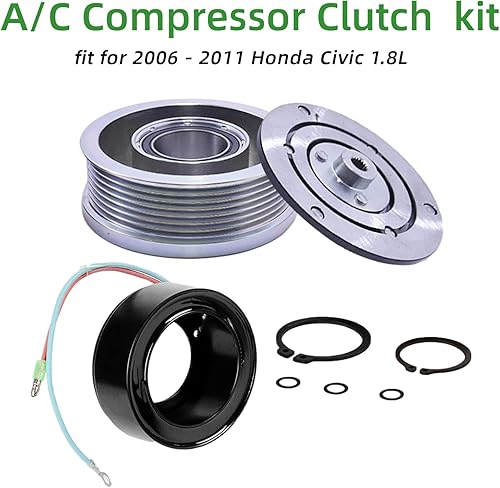 Miniatura 2 de Compresor AC Conjunto de kit de embrague Reemplazo Compatible con Honda Civic 1.8L CO 4918AC 2006-2011