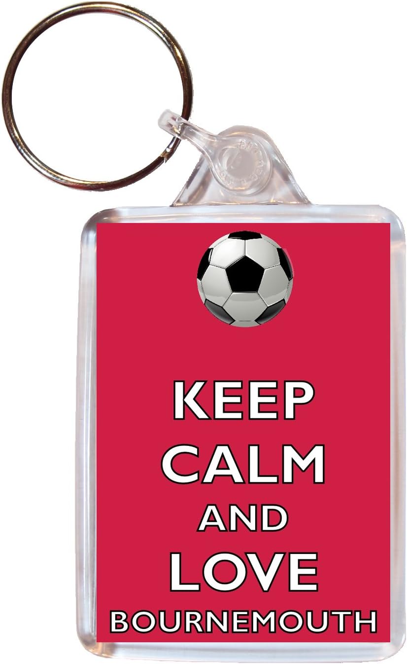 Bournemouth key ring: Ozorath I Heart Love Keyring Keychain Key Ring Chain With Trolley Coin