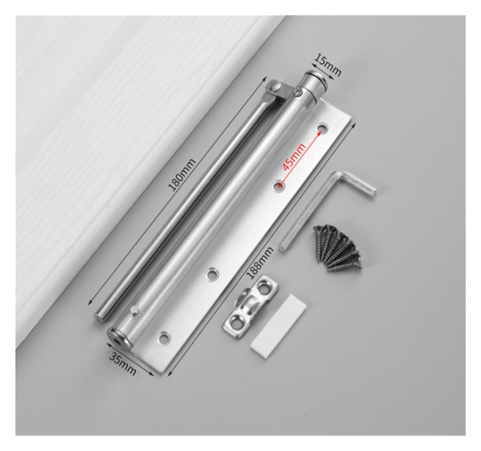 Hardware chiudiporta regolabile | L