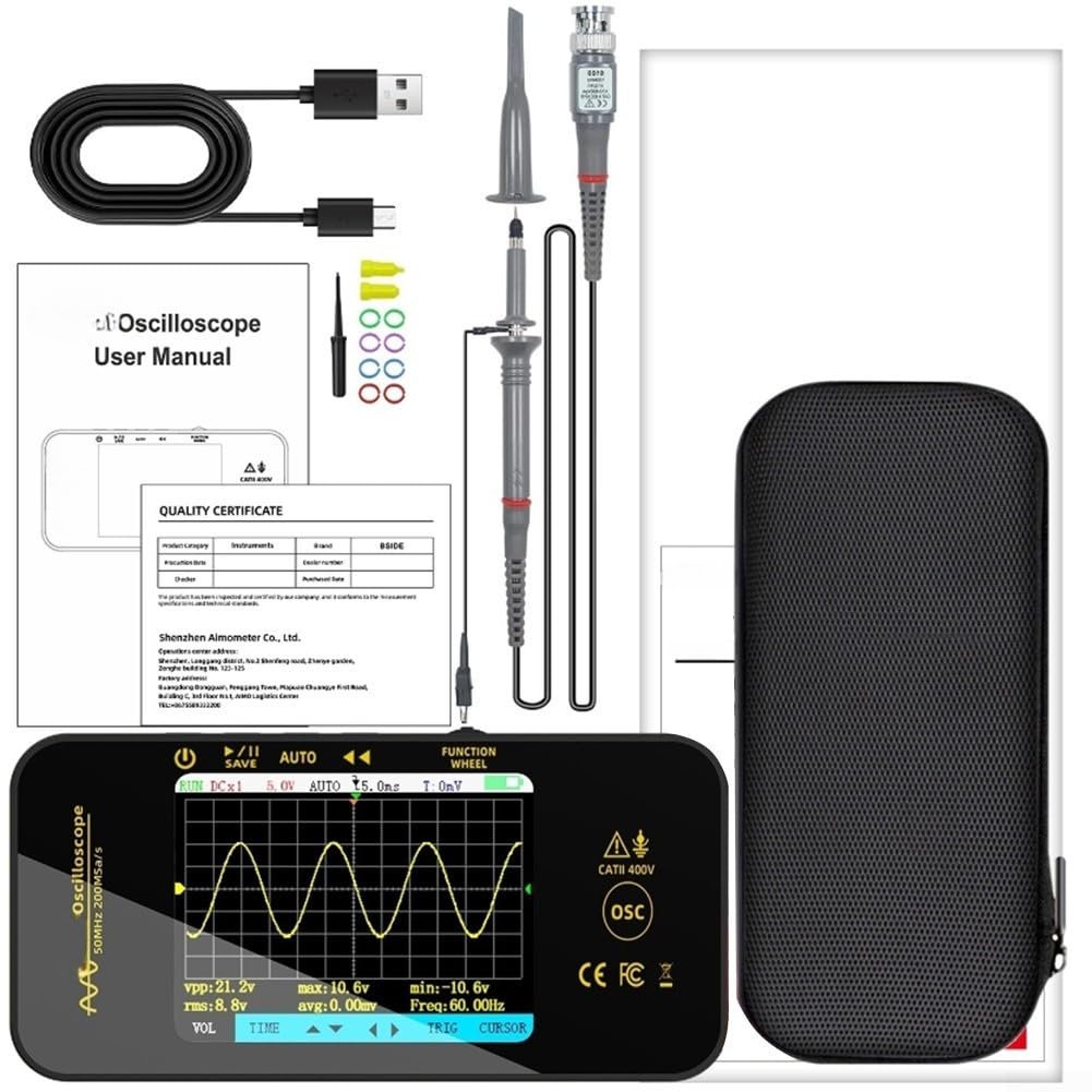 Oscilloscope Portable OT5 50MHz 200MSa/s Écran 2.8"