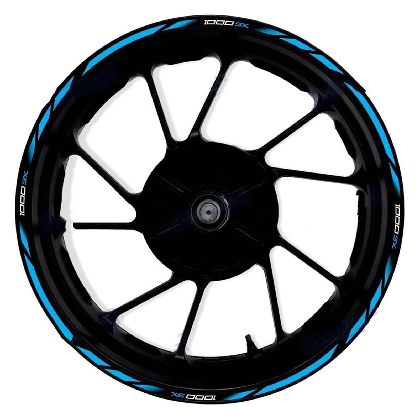Motorcycle 17 Inch Front and Rear Stripe Decals Wheel Rim Stickers for Kawasaki 1000SX for Z1000SX(Color3)