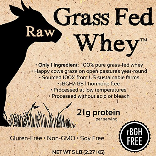 Raw Organic Whey RAWGRASSFED 100% Raw Grass Fed Whey - Happy Healthy Cows, Cold Processed Undenatured Protein Powder thumb #2
