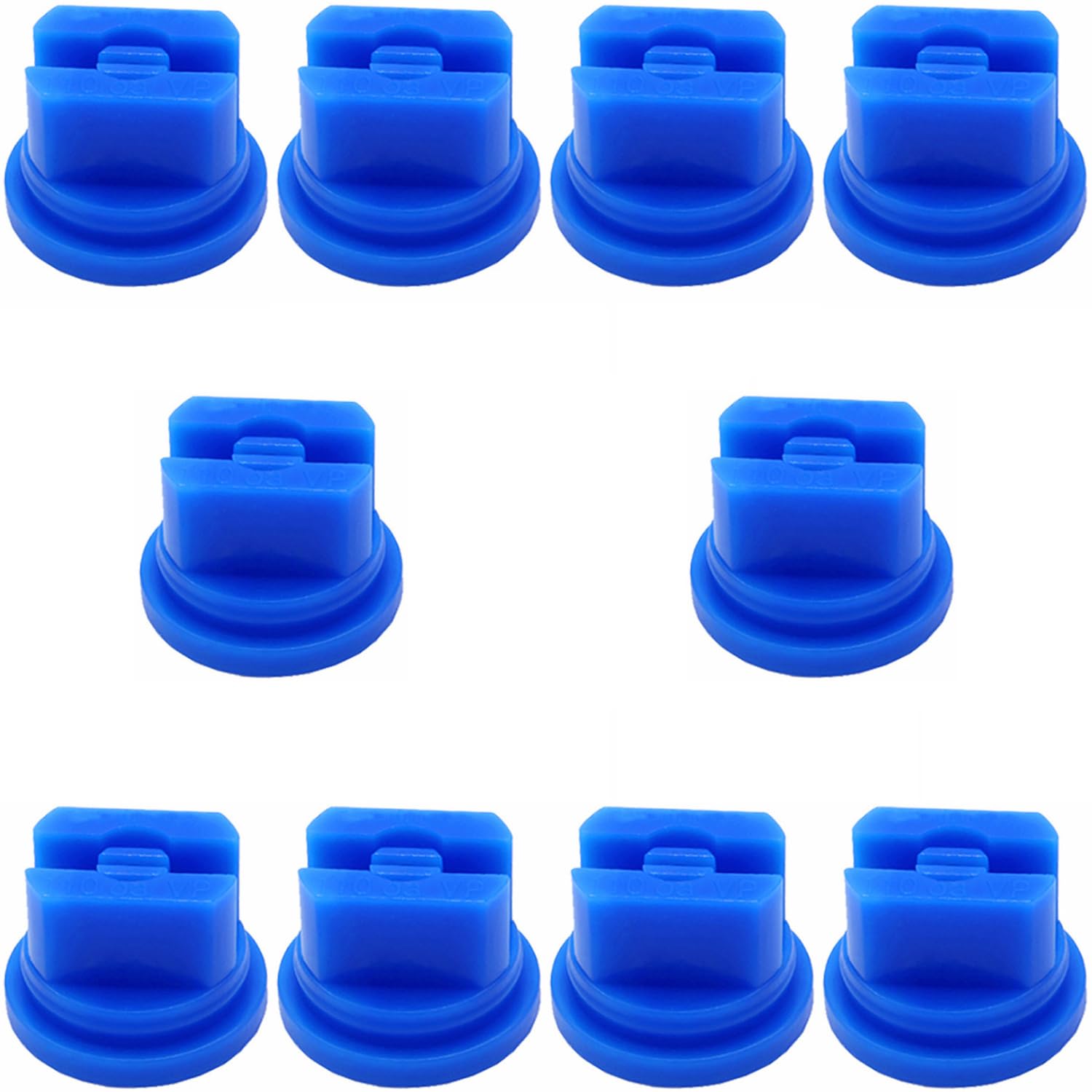 10Pcs Spray Nozzle Tips Set, 110 Degree lat Fan Shaped Plastic Nozzle,0.3mm Pore, for the Replacement Boom Pump Sprayer Knapsack, Agricultural Greenhouse Sprayer Tank Garden Weeding (Blue,0.3mm)