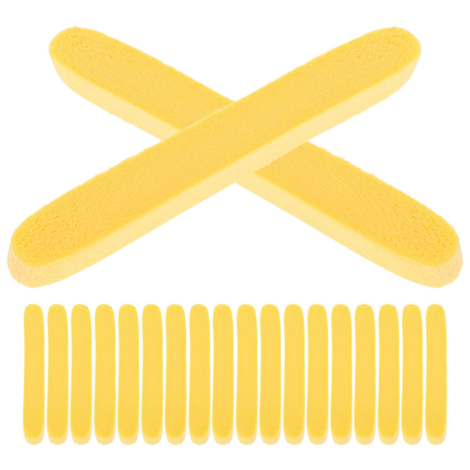 100 Pezzi Spugna per Viso Compressa in Pva per Donne, Pulizia Delicata e Esfoliazione Morbida, per Viaggio e Palestra, Colore Giallo Compatta e Pratica