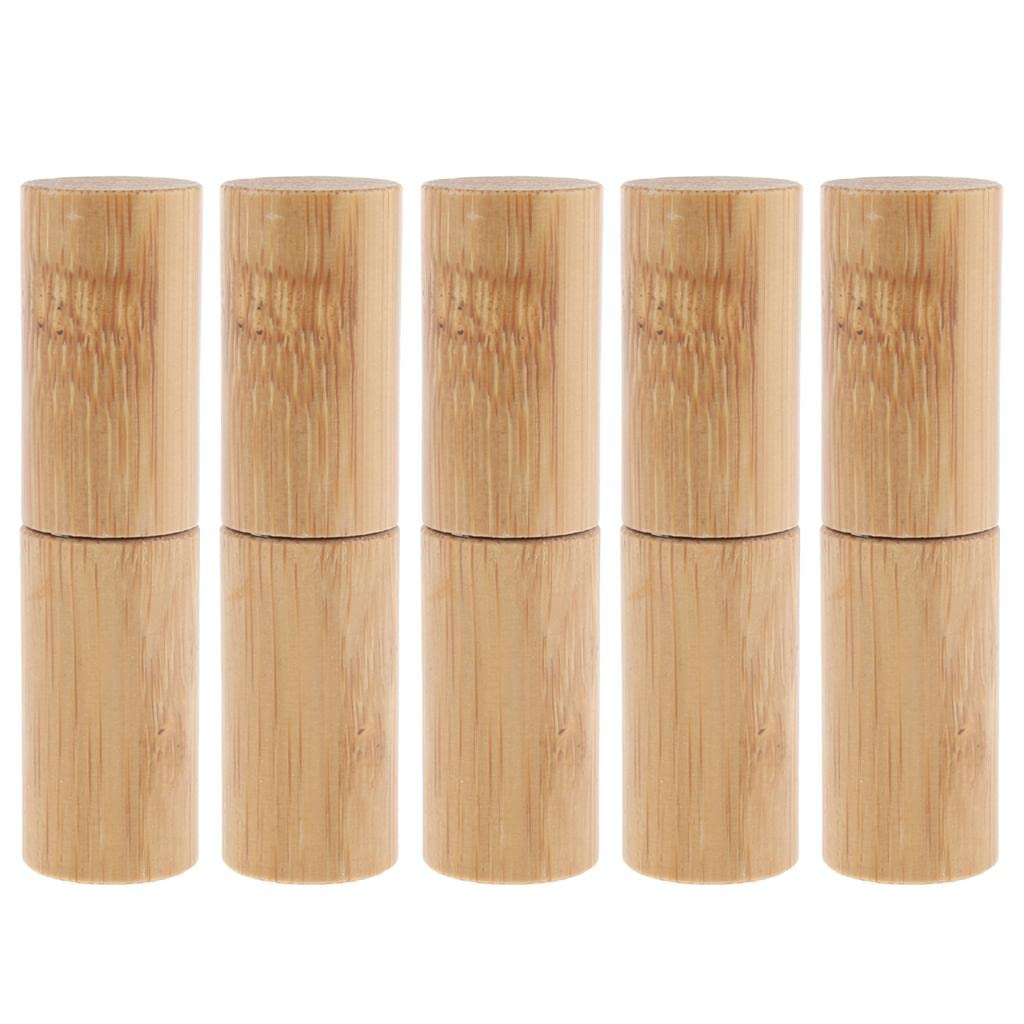 CALANDIS™ 5 Pieces Natural Bamboo Refillable Empty Essential Oil Makeup Roll on Bottle | Natural & Alternative Remedies-image-26