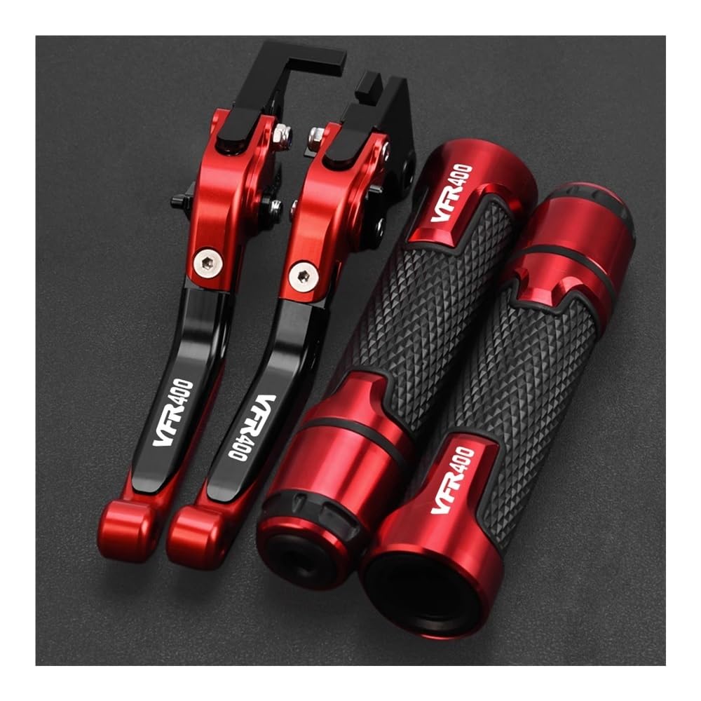 BEQLXTA Brake Clutch Adjustable Lever​ Motorcycle Accessories for VFR400 NC30 VFR 400 1989 1990 1991 1992 Folding Adjustable Brake Clutch Levers Handlebar Grips(Black)