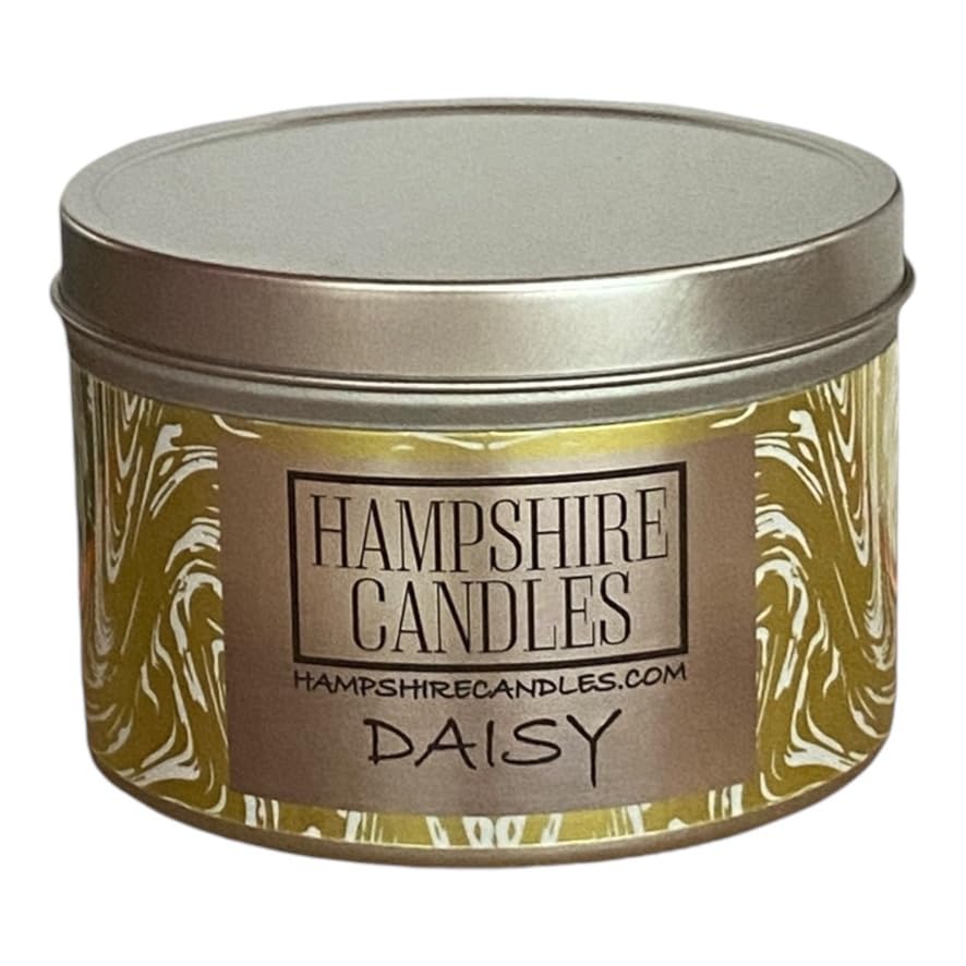 Daisy Candle Tin | Highly Scented | Soy Wax | Vegan & Cruelty Free | Handmade In UK | Burn Time 35+ Hours