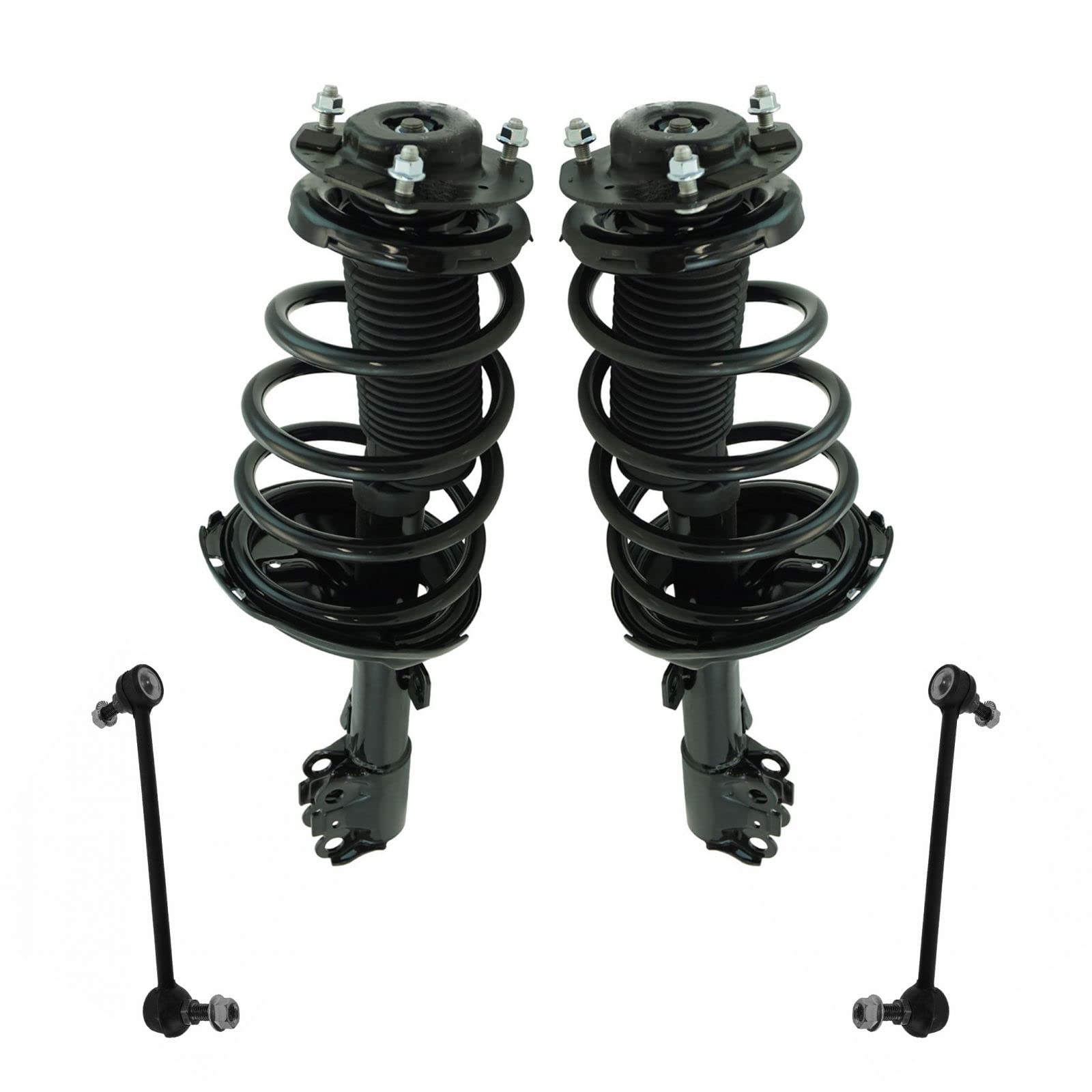 TRQ Front Suspension Kit Strut & Spring Assemblies with Sway Links for Toyota Lexus