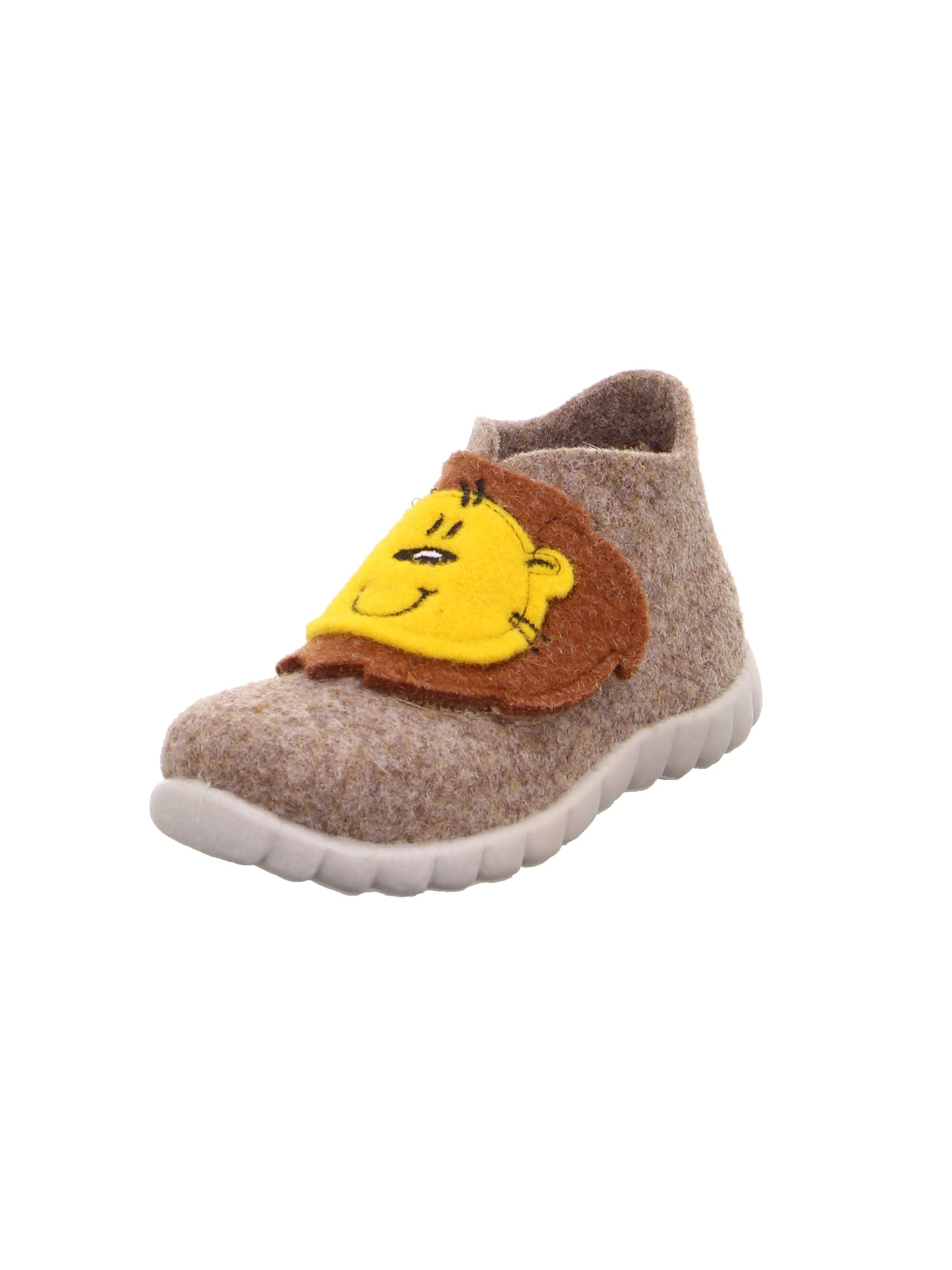 Superfit Boys’ HAPPY Hi-Top Slippers, Beige 4 UK (19 EU)