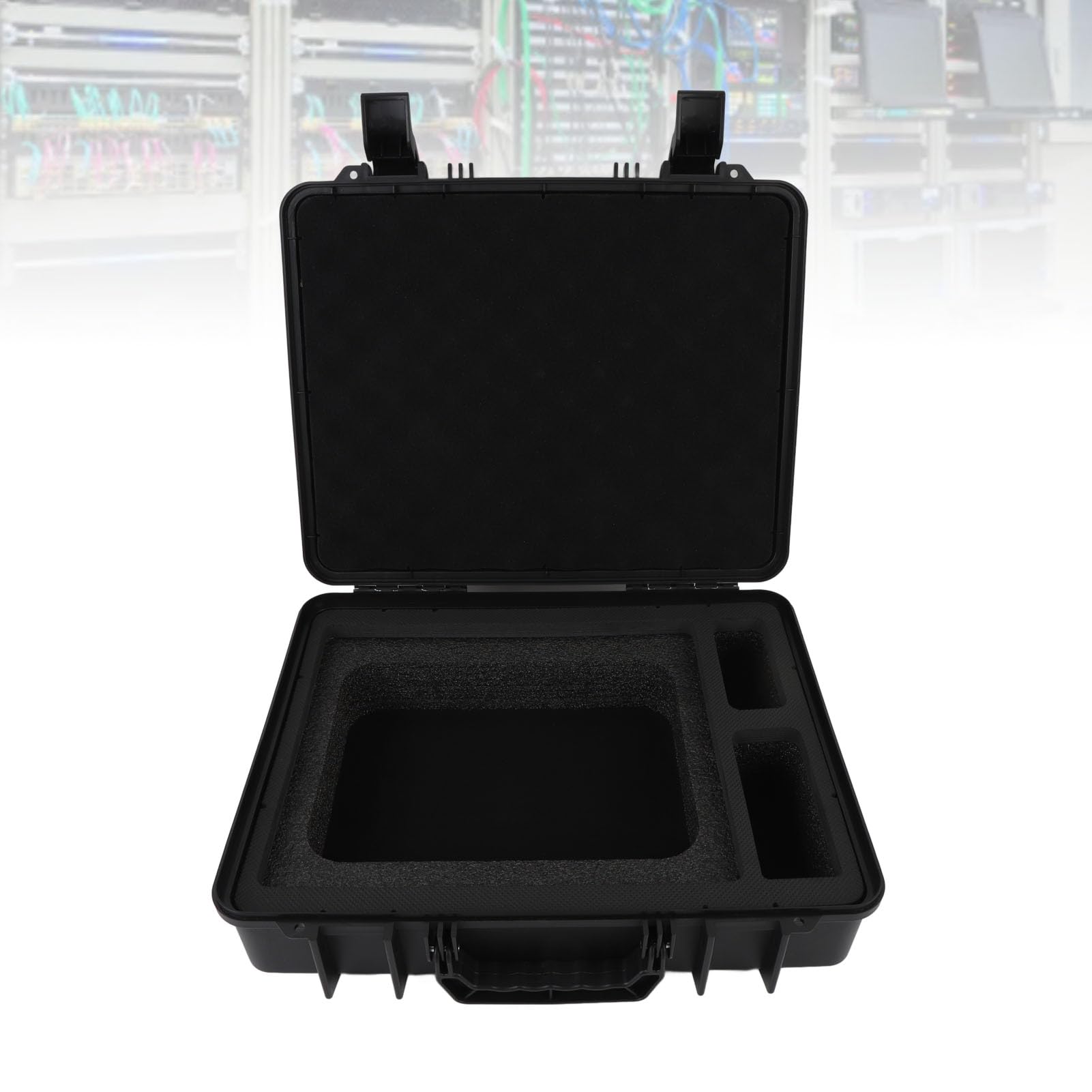 ASHATA Mini borsa da viaggio, custodia rigida adatta per mini kit di piatti, interni in schiuma EVA, adattatore per tubo parabola satellitare, custodia per cavi di alimentazione per viaggi camper