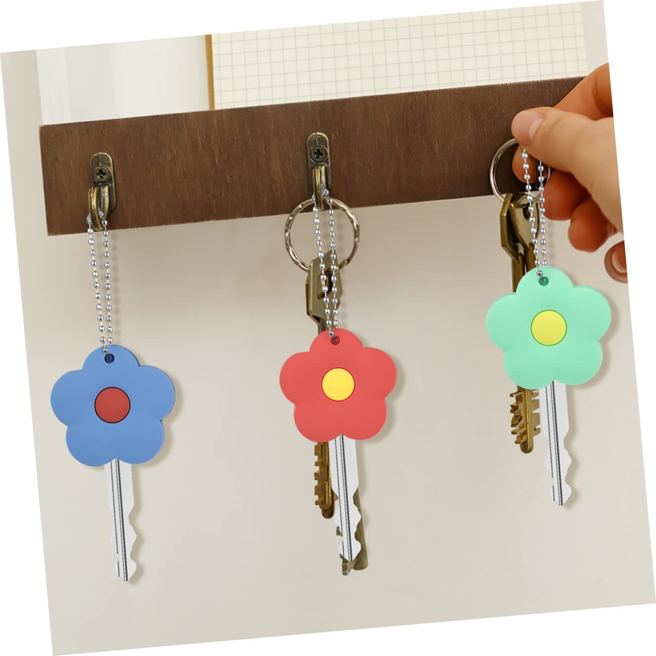 VANZACK Fundas Protectoras de Silicona Forma de Flor 6 Piezas Varios estilos Funda Resistente y Decorativa para Organizar y Proteger Llaves Varios estilos para Llaves de Casa