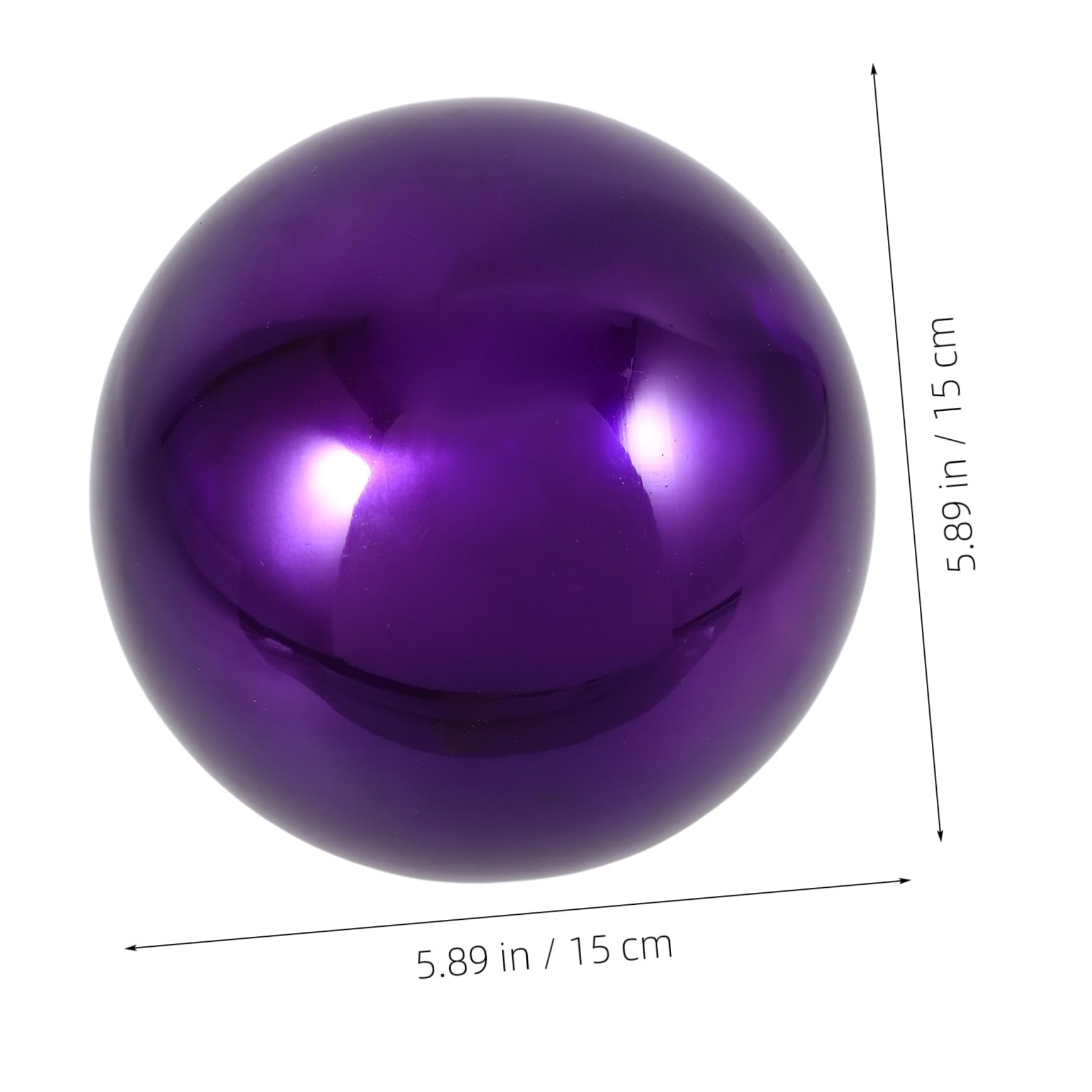 Hemoton Purple Large Sphere Mirrorball Solar Gazing Balls Outdoor Reflective Spheres