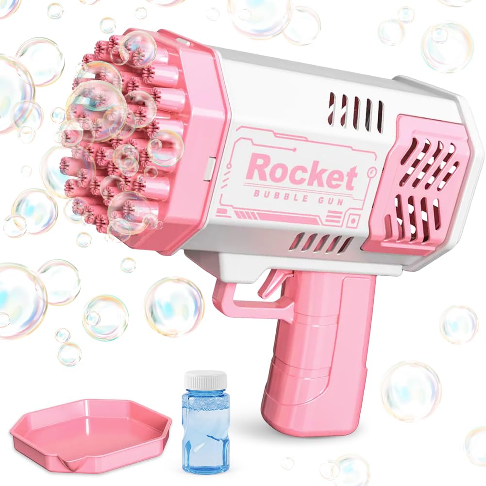 Bubble Gun, Bubble Gun Machine, Bubble Machine for Kids, Outdoor Garden Party Games Toys, Bubbles Per Outdoor Indoor Birthday Party Gifts - Pink Halloween Cape — image 1