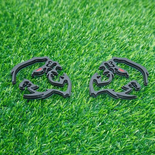 Image of 2Pc Gorilla Emblems 3D Badge Decal Sticker Fit for Universal Car Truck Motorcycles (Black Red)