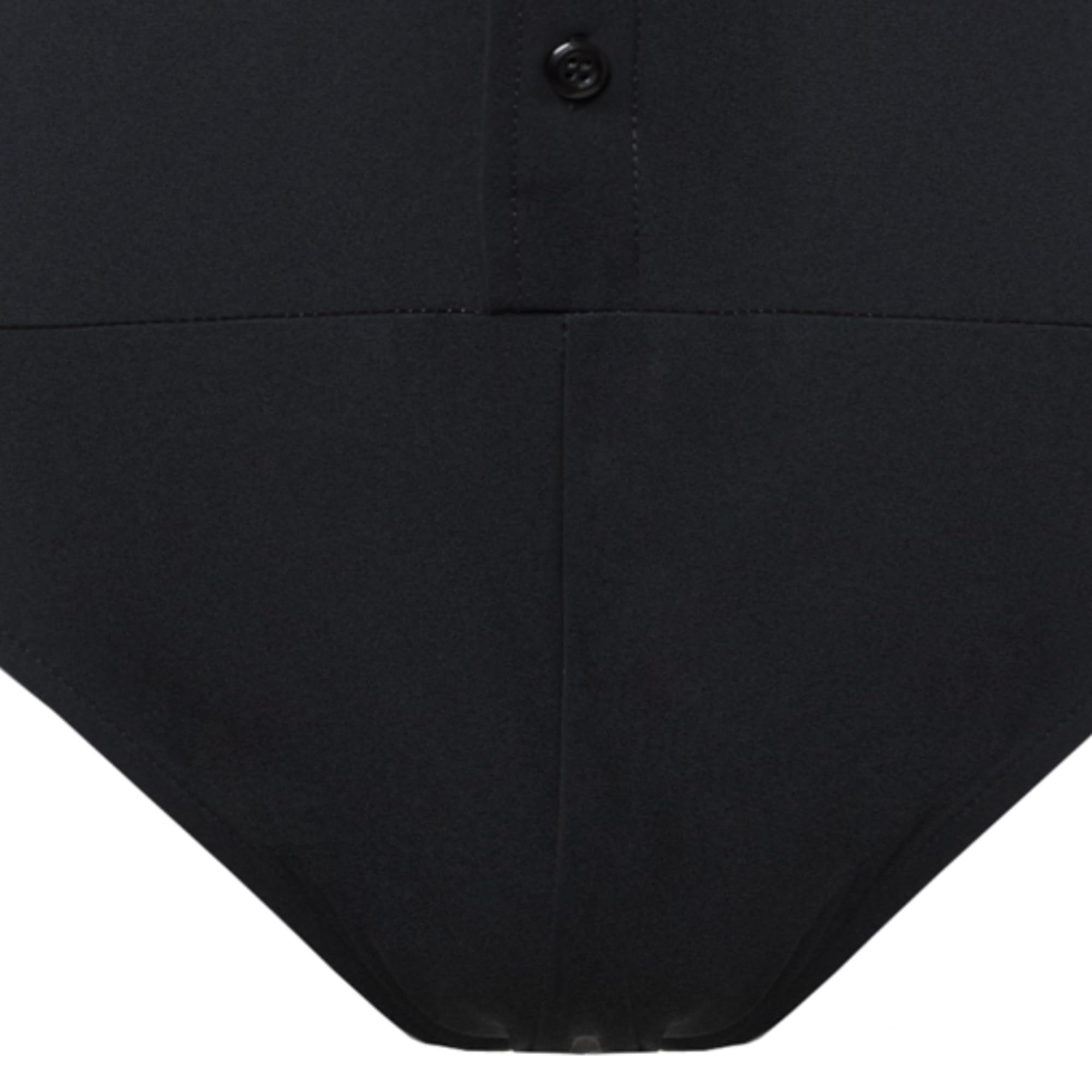 Camicia Body Chicago Slim Fit Uomo per Ballo da sala e Danza Standard e Latino Americano, Maniche Lunghe, Collo Rigido con Stecche, Tessuto Tecnico Traspirante, Bianco e Nero