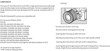 Amazon.com : Canon EF-S 10-18mm f/4.5-5.6 is STM Lens, Lens Only
