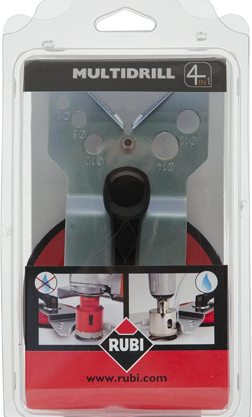 Rubi | Dry Drilling in Ceramic, Porcelain, Natural Stone and Other Material | Operating Speed 14,000 r.p.m | DRYGRES Drill BIT (MÁX. Ø 83 MM.)