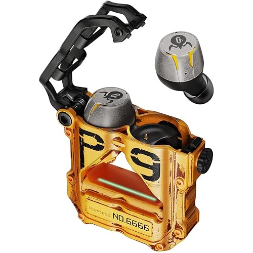 Gravastar Sirius Pro Wireless Earbuds, Bluetooth TWS Earbuds with 16 Hours Playtime, Deep Bass 3D Stereo, Headphones for iPhone/Android(War Damaged Yellow)