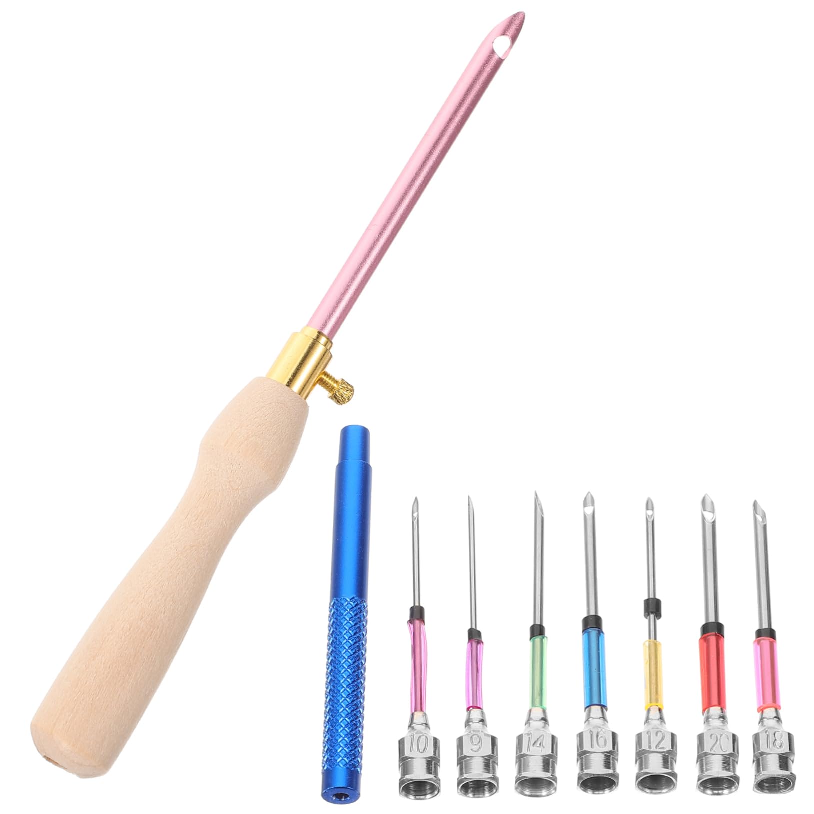 TOVINANNA 5ensembles Set De Aiguilles à Poinçonner Métalliques Pour Broderie Kit De Couture Pratique Pour Débutants Et Adultes Outils De Point De Croix Et Broderie