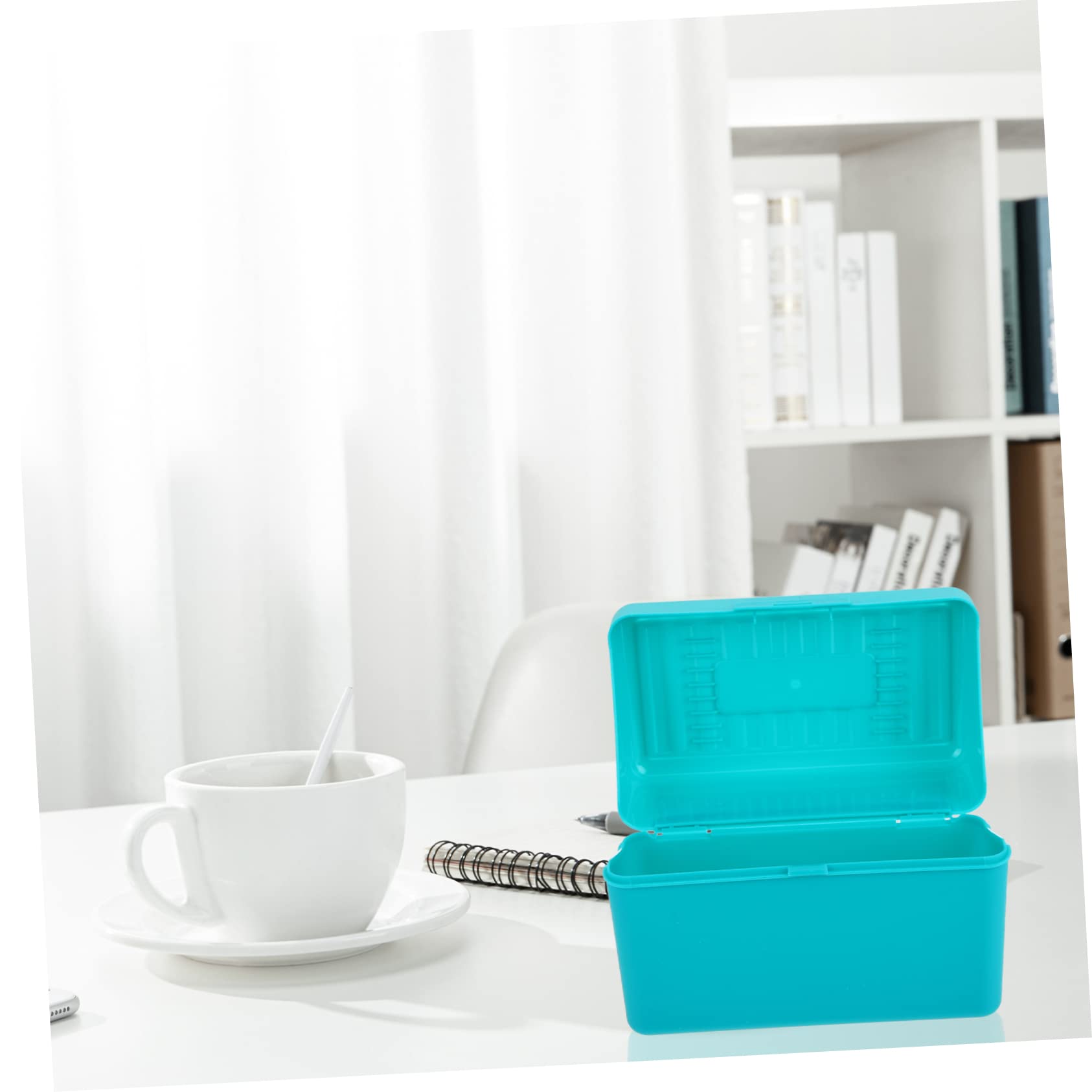 PLAFOPE 4 Stück-pack Karteikartenbox aus Pp Kunststoff 3×5 Zoll Tragbar und Organisiert für Büro und Zuhause zur Aufbewahrung von Indexkarten