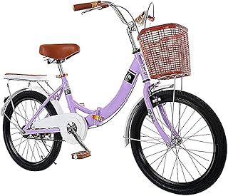 YUEGOO Folding Bike, Adult Teenager Foldable Bike 6-Variable Speed Before after Double Shock Absorption, City Bike Bicycles for Men Women Students and Urban Commuters