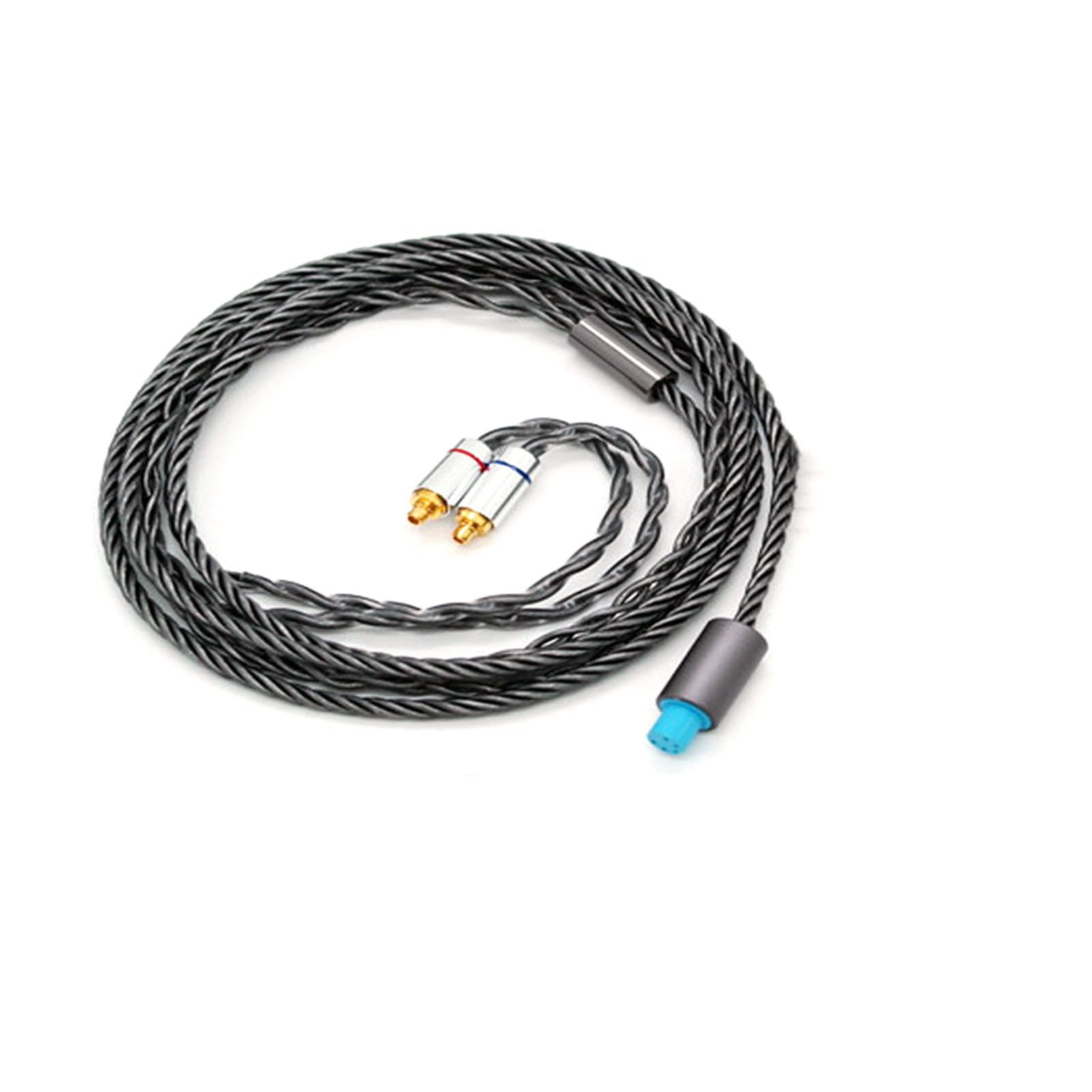 MMCX Balanceado Cable con 4.4mm,2.5mm,3.5mm Adaptador para Sennheiser IE200 IE300 IE600 IE900 Auriculares,IE200/300/600/900 3 en 1 Repuesto Auriculares Actualización Alambre(Gris)