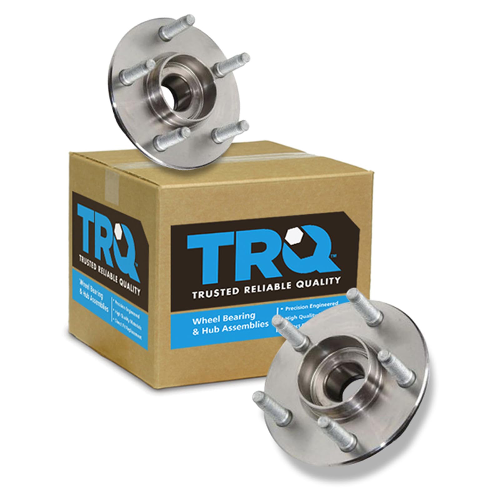 TRQ Rear Wheel Bearing and Hub Assembly Set 2 Piece