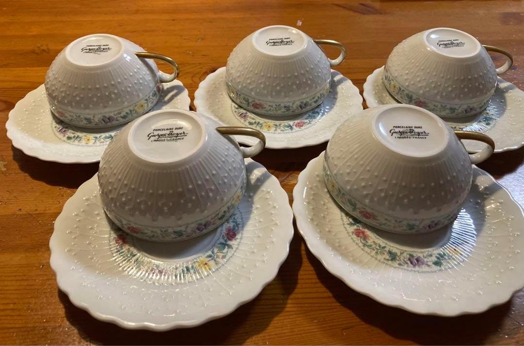 ジョルジュボワイエ ティーカップソーサーケーキ皿 5セット ジョルジュ ジョルジュボワイエ ティーカップソーサーケーキ皿 5セット ジョルジュ