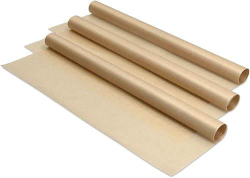 Miniatura 1 de Navaris 3 bandejas reutilizables para hornear, papel pergamino de 13 x 16 pulgadas para horno, antiadherentes y duraderas, de teflón PTFE, bandeja