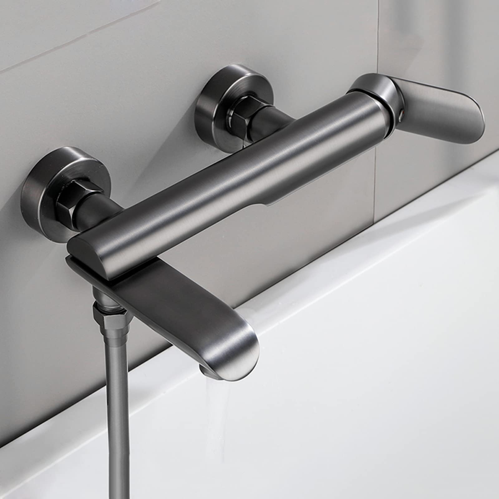 XJTNLB Bath Mixer Tap With Shower Attachment, Deck Mount 4 Hole Bath - View #7