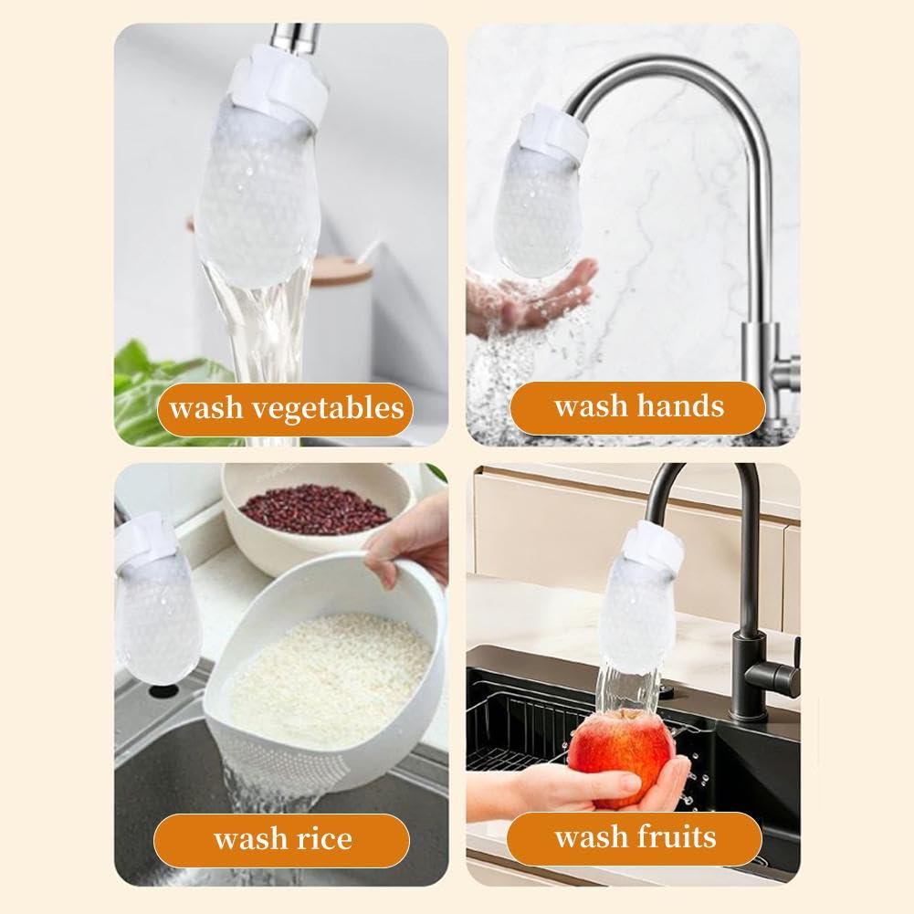 100 Stück Wasserhahn-Filter-Baumwollbeutel, Universal-Ersatz-Baumwollfilterbeutel für Küchenspüle und Badezimmerarmaturen, Küchenarmaturen, Wasserfilterbeutel blockiert effektiv alle Skalen, Sand