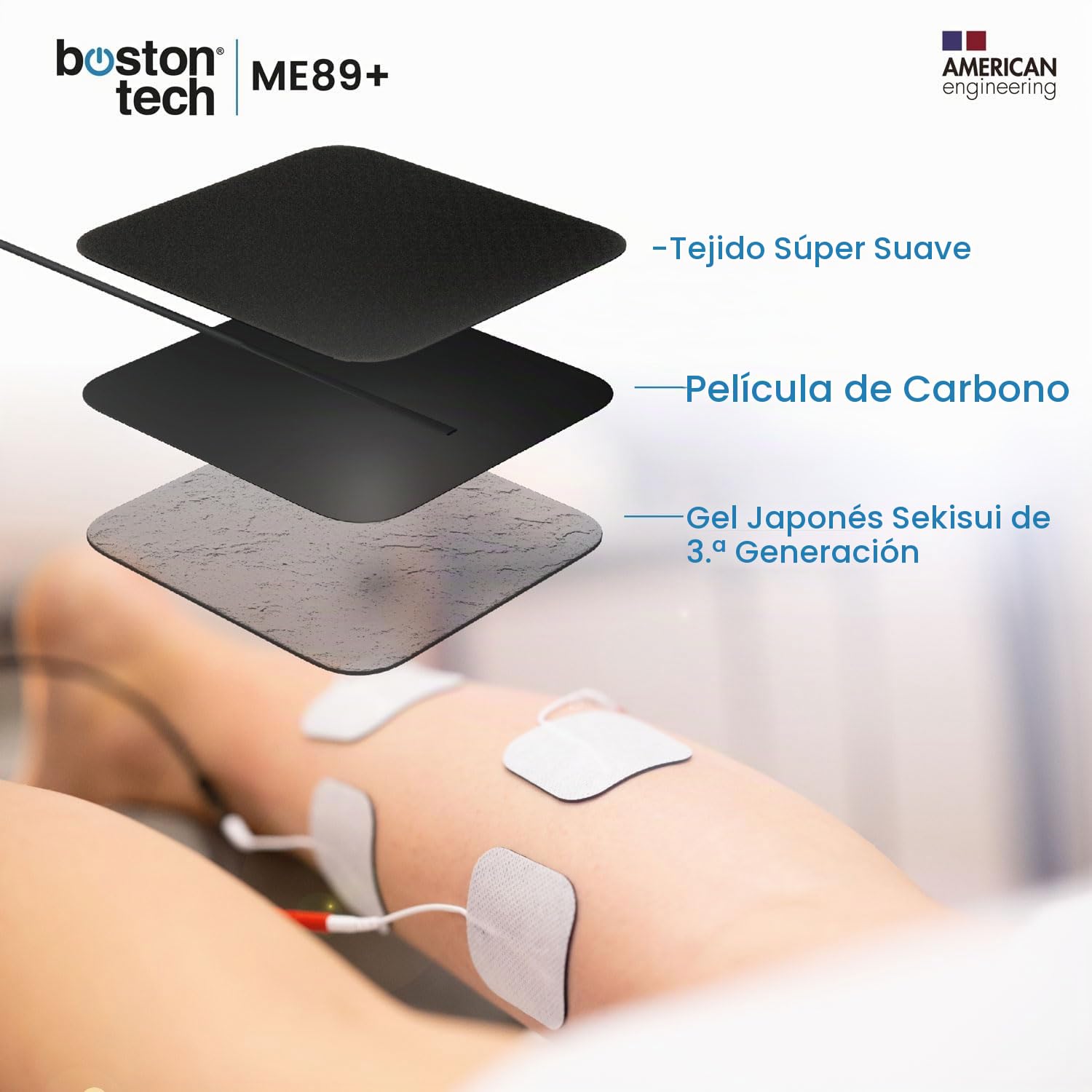 Boston Tech 89+ - Boston tech me-89 plus - electroestimulador muscular digital tens, color negro