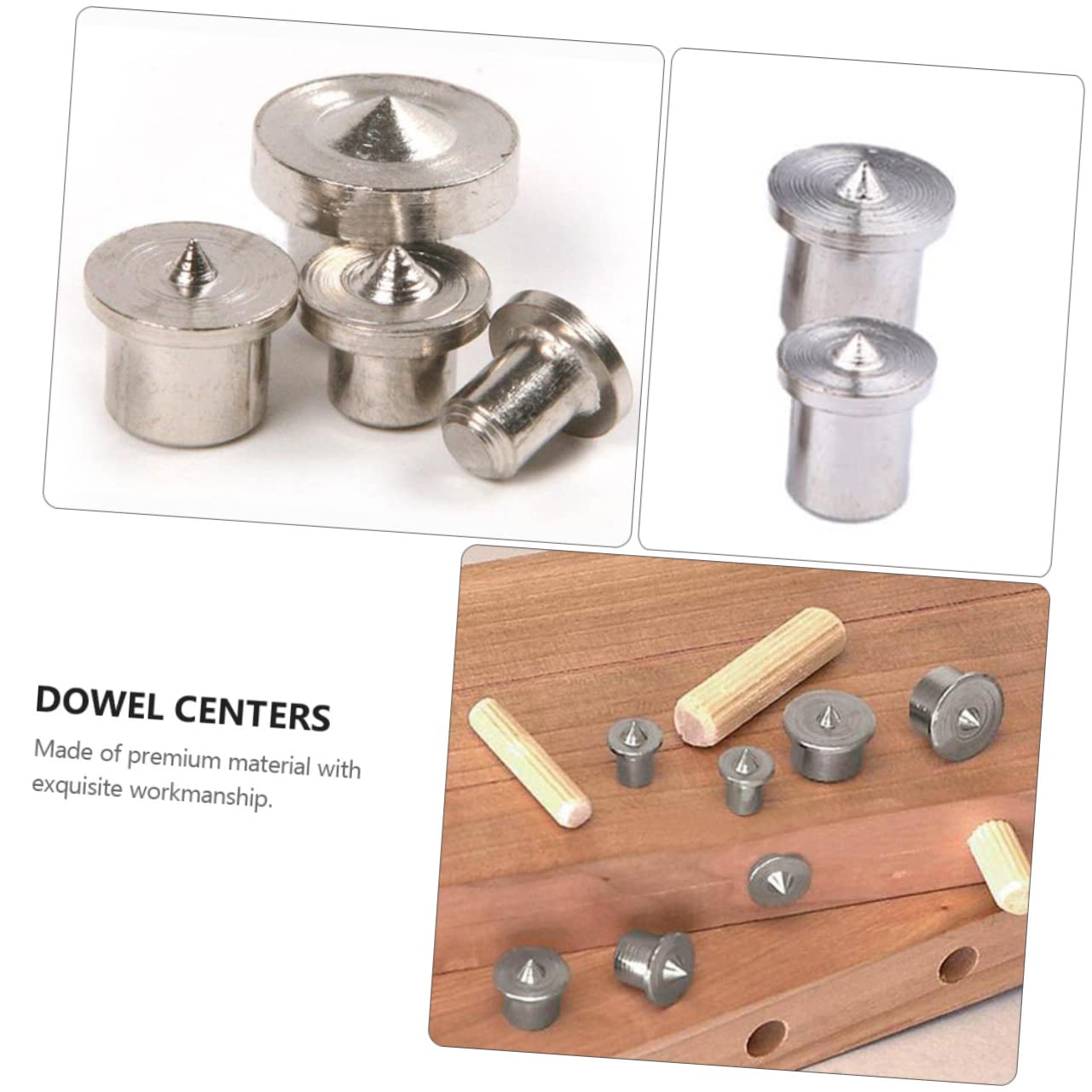 Garneck Wood Dowel Locator Center Points 16pcs Drill Bit Set Accurate Alignment for Dowel and Tenon Placement