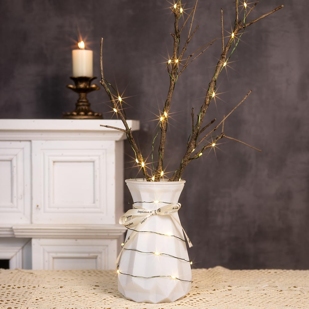 Stringa di luci da 120m con 1200 LED su fili di rame verdi, luci a LED impermeabili per esterni e interni con telecomando, ideali per albero di Natale, patio, giardini, cortile e piante.