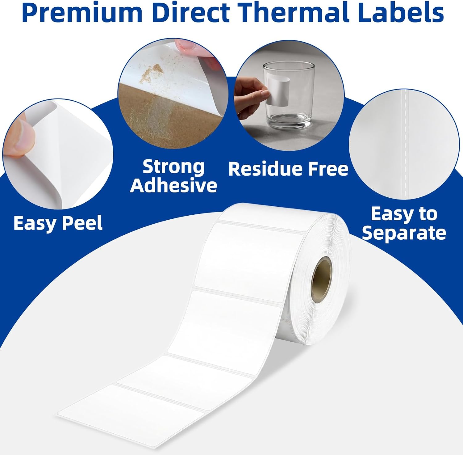 ESSENTIAL 3" x 2" Direct Thermal Labels, 1" Core (700 Labels, 1 Roll)