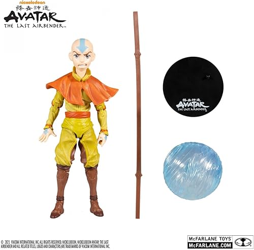 Miniatura 3 de McFarlane Toys Avatar: The Last Airbender Aang - Figura de acción de 7 pulgadas con accesorios