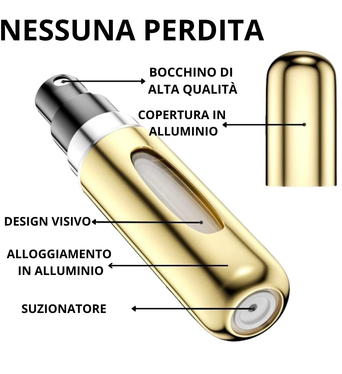 3 Pezzi 5ml Atomizzatore di Profumo, Ricaricabile Spruzzino Profumo, Mini bottiglia spray portatile, Spruzzatore per bottiglie di profumo con finestra, Buono per viaggi