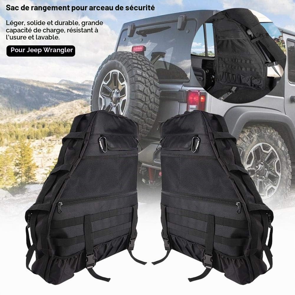 Wrangler 1 paire de sacs de rangement à roulettes pour Wrangler YJ CJ TJ JK JL 1941-2018 [4 portes], Sahara, Rubicon